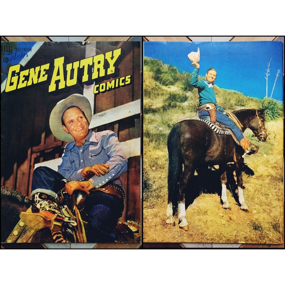 GENE AUTRY COMICS #21 VG (Dell 1948) Photo Covers Golden Age 10-cent Western